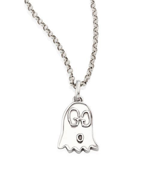 gucci ghost necklace replica|gucci ghost necklace in silver.